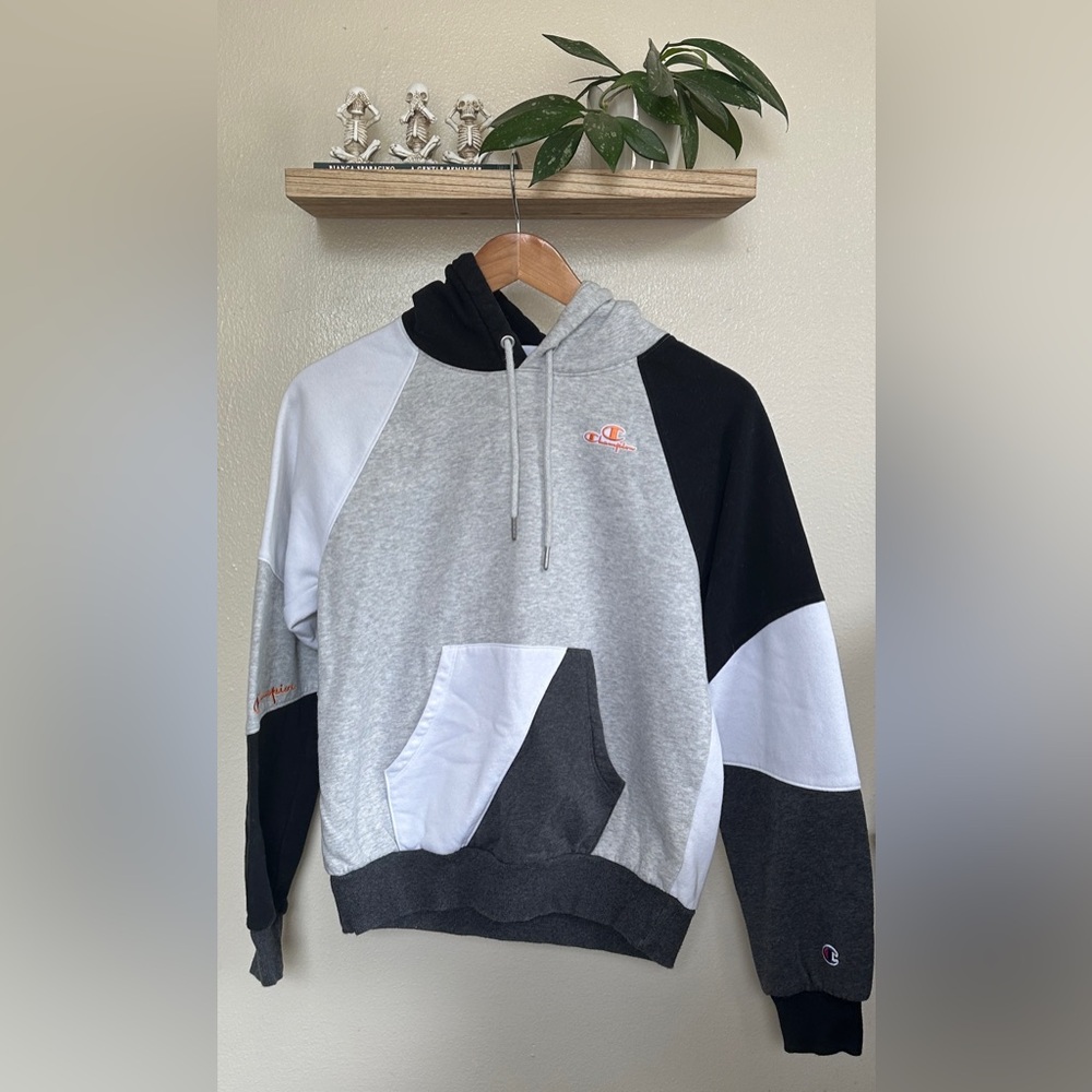 Champion Colorblock Sweatshirt Black Gray White